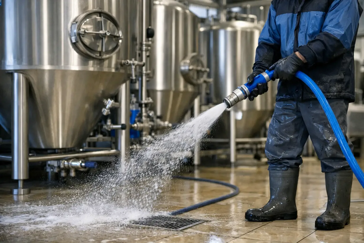 Brewery Washdown Retrofit Example for Sanitary Plants