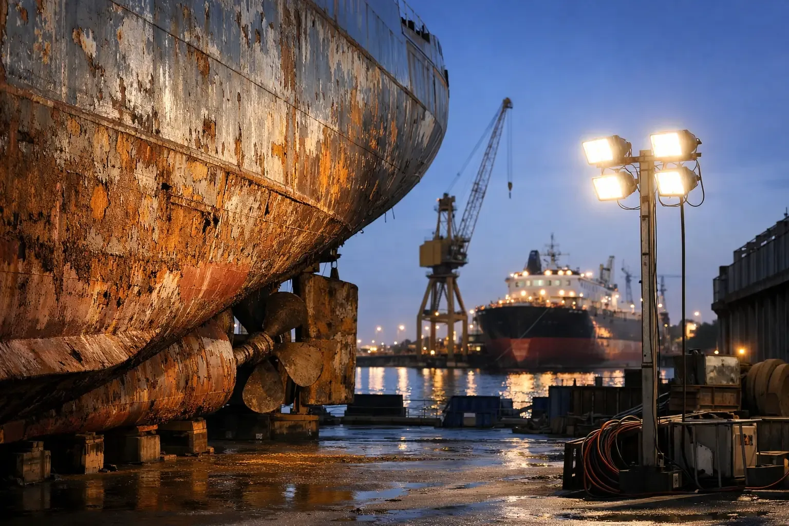 Shipyard Corrosion Lighting Case Study Results