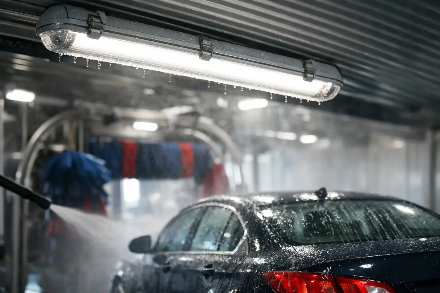 Vapor Tight Lights for Car Wash Facilities