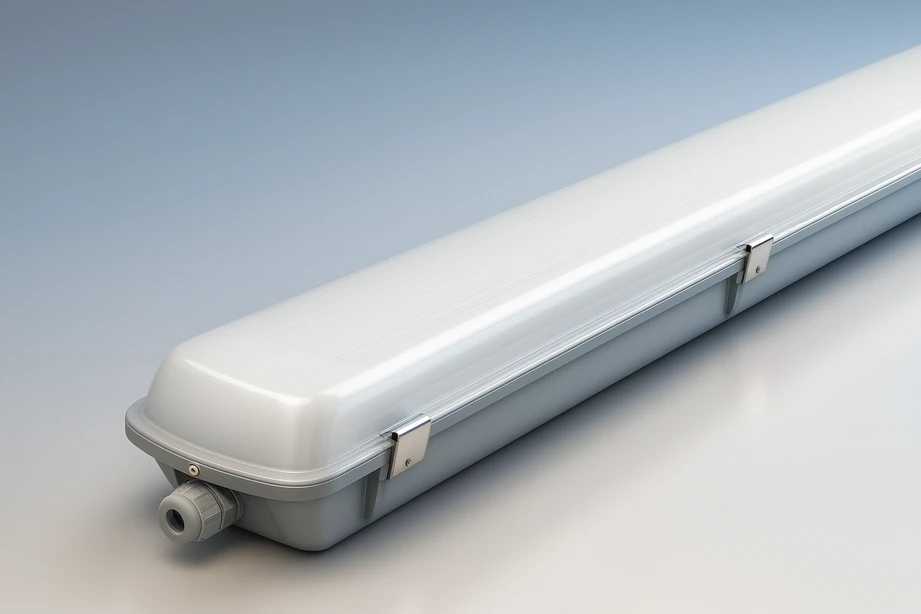LS-VT 4 ft vapor tight LED, multi watt 40 to 60 W, opal prismatic lens, DLC Premium, 100 to 277 V